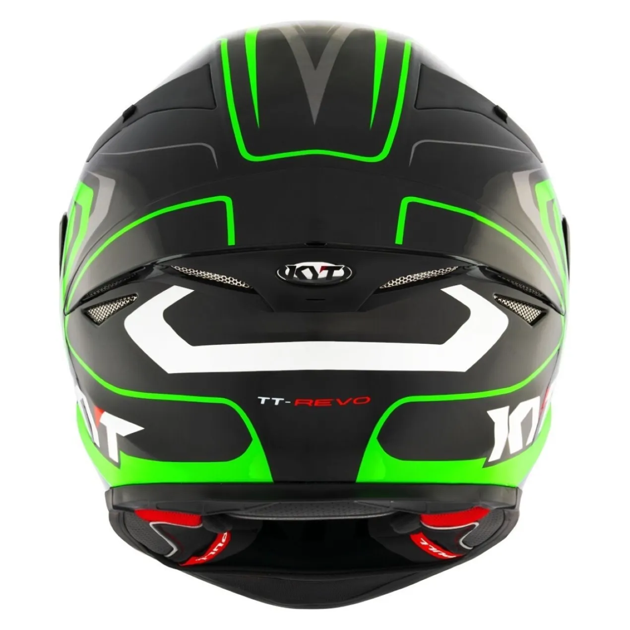 Casco Integrale Kyt Tt-revo Overtech Green Fluo/white
