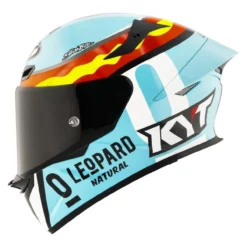 Casco Integrale Kyt Tt-revo Replica Leopard Spainard Light Blue