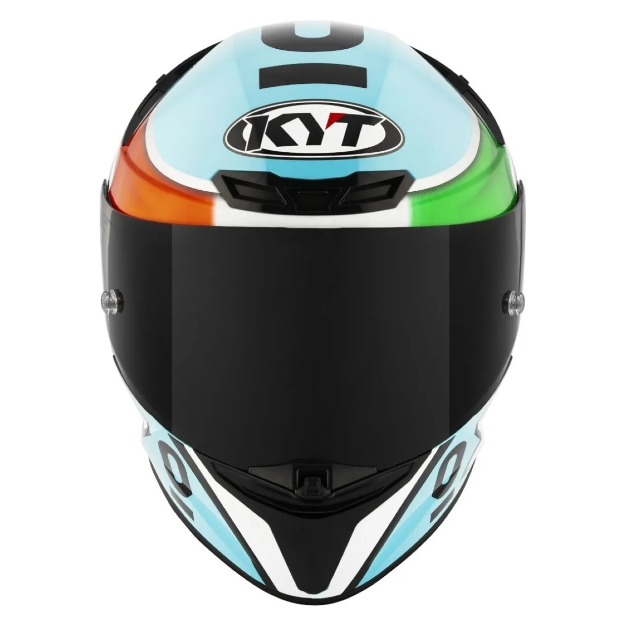 Casco Integrale Kyt Tt-revo Replica Leopard Tricolore Light Blue