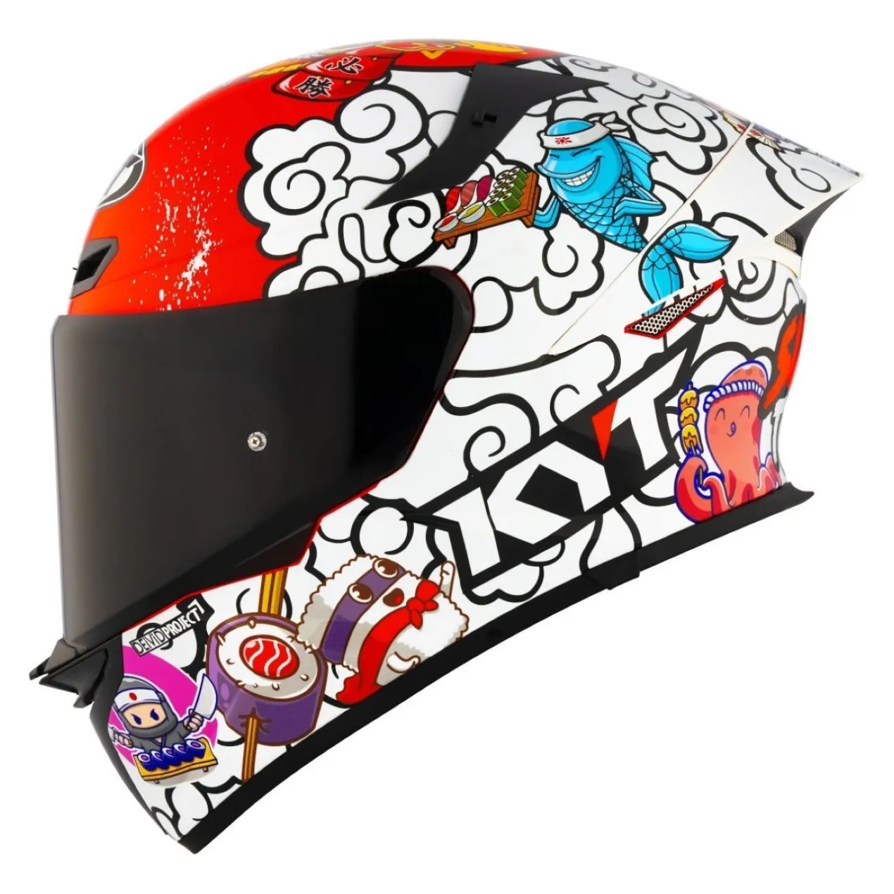 Casco Integrale Kyt Tt-revo Sushi Time Red