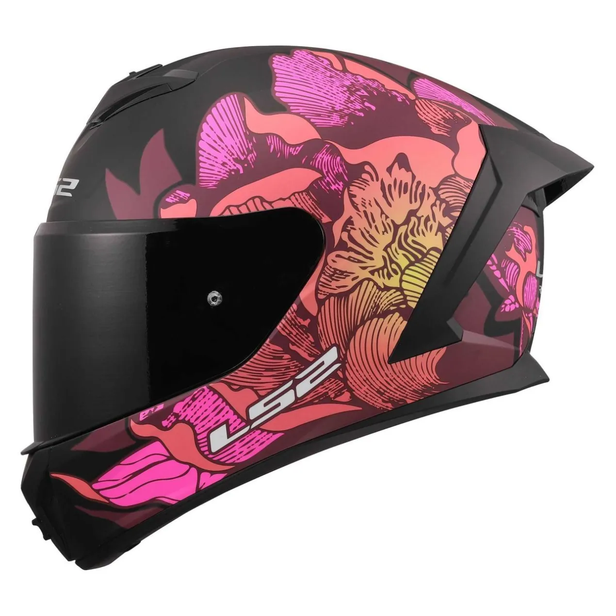 Casco Integrale Ls2 Ff820 Rapid III Poppies II Black Pink