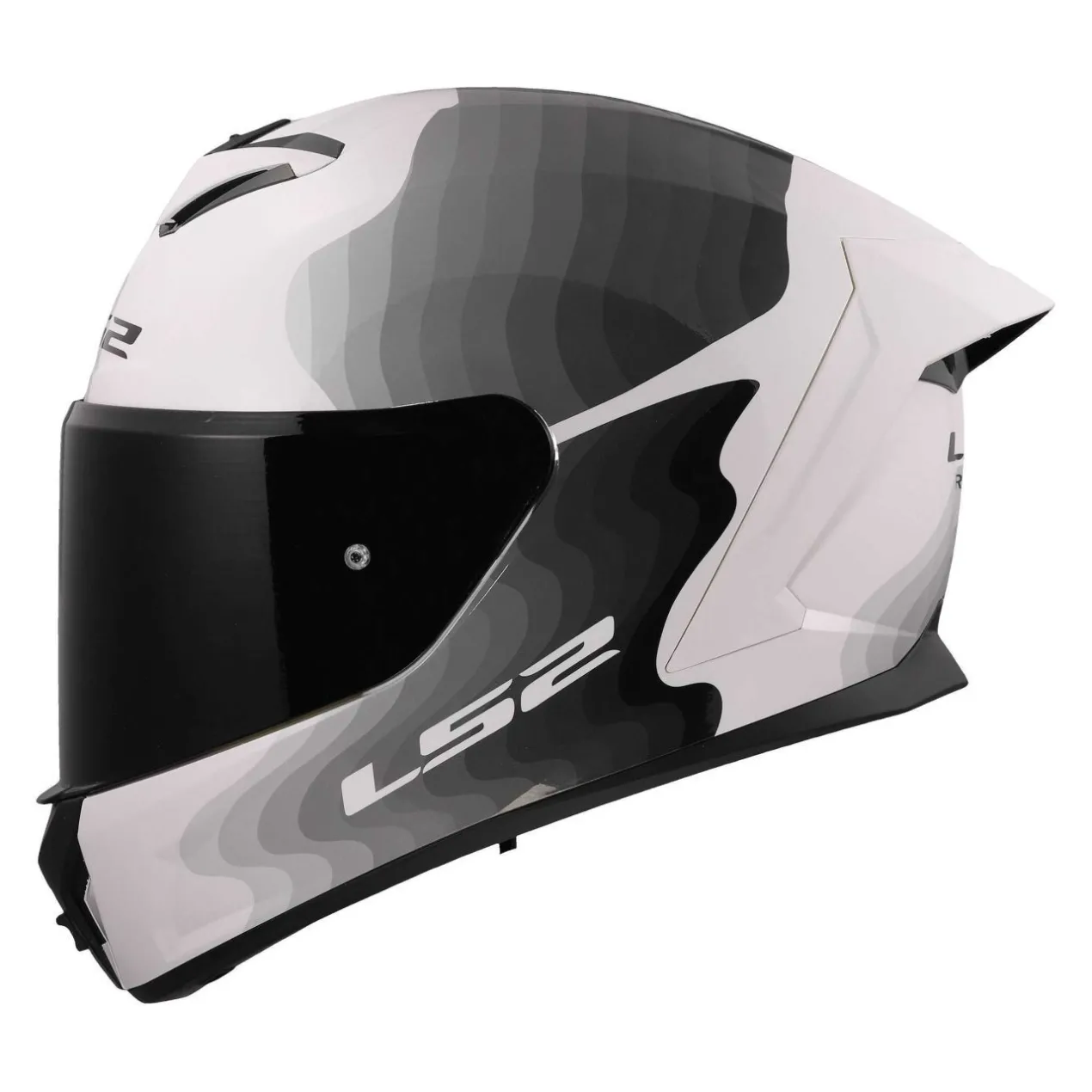 Casco Integrale Ls2 Ff820 Rapid III Flow White Grey