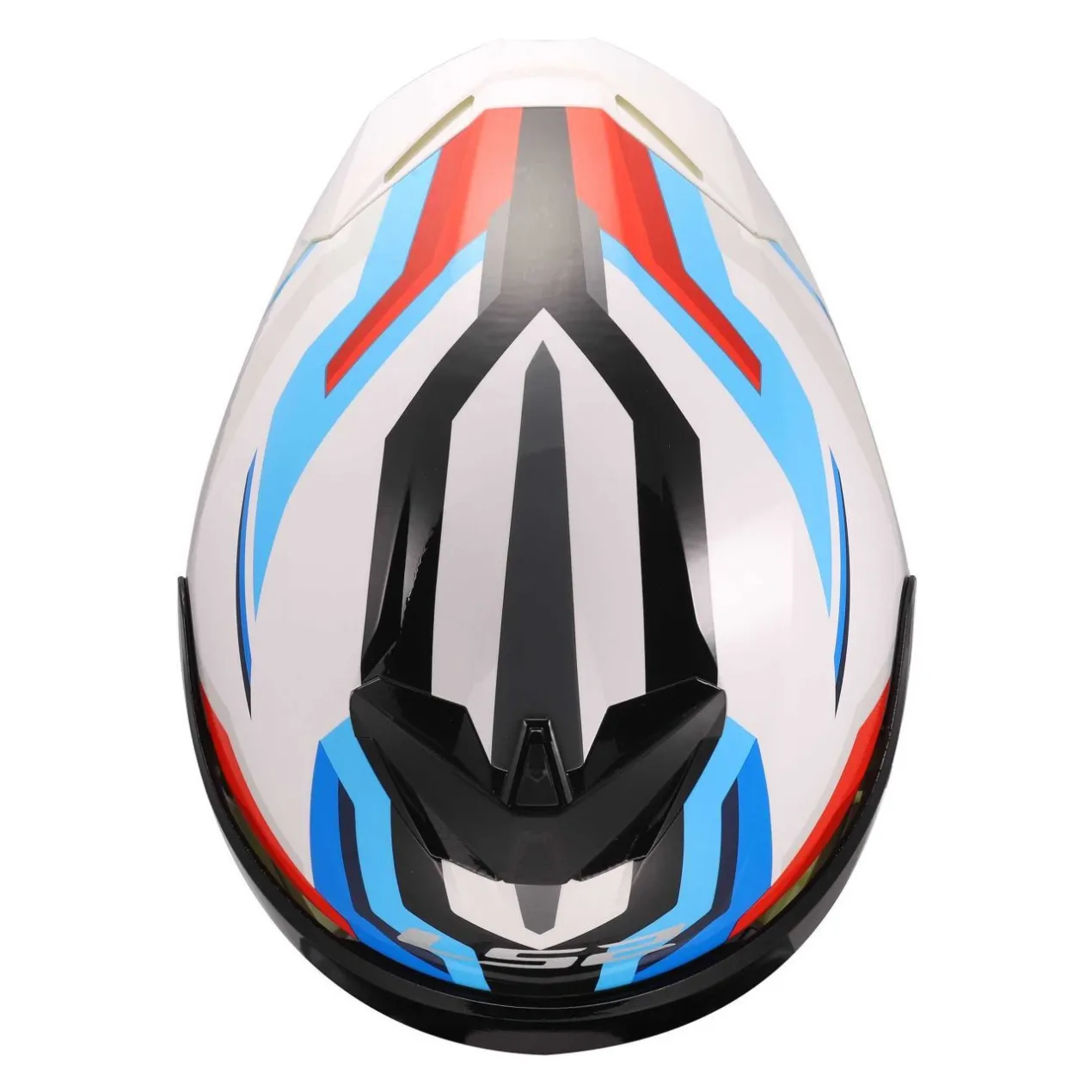 Casco Integrale Ls2 Ff820 Rapid III Hyper White Blue Red