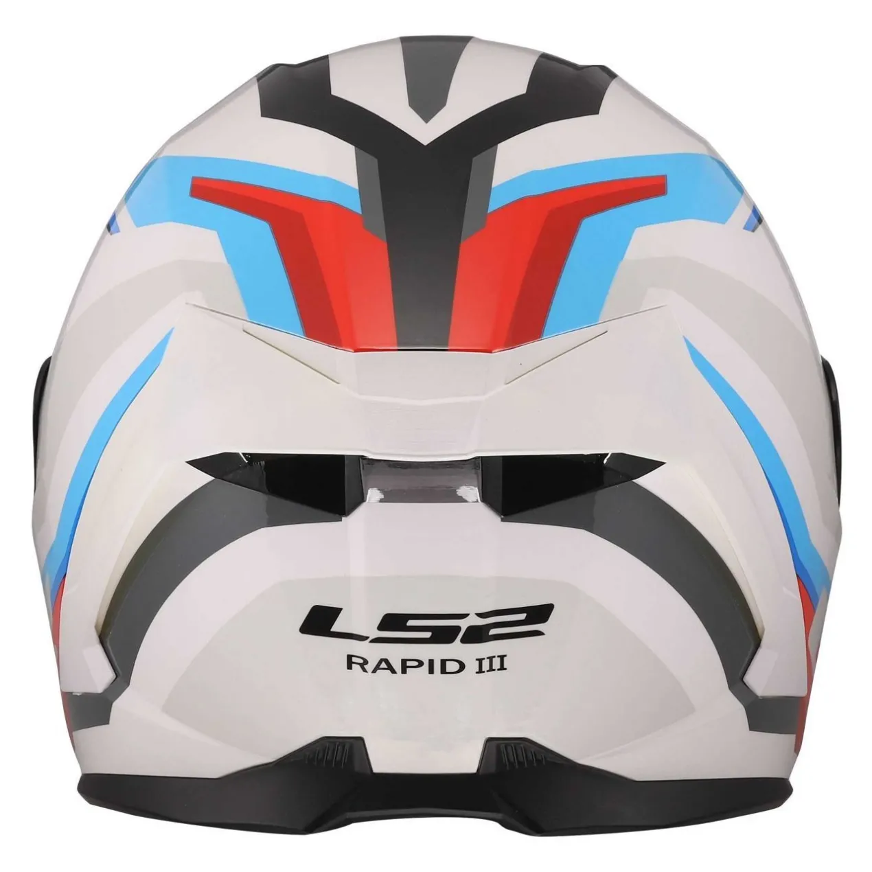 Casco Integrale Ls2 Ff820 Rapid III Hyper White Blue Red
