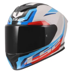 Casco Integrale Ls2 Ff820 Rapid III Hyper White Blue Red