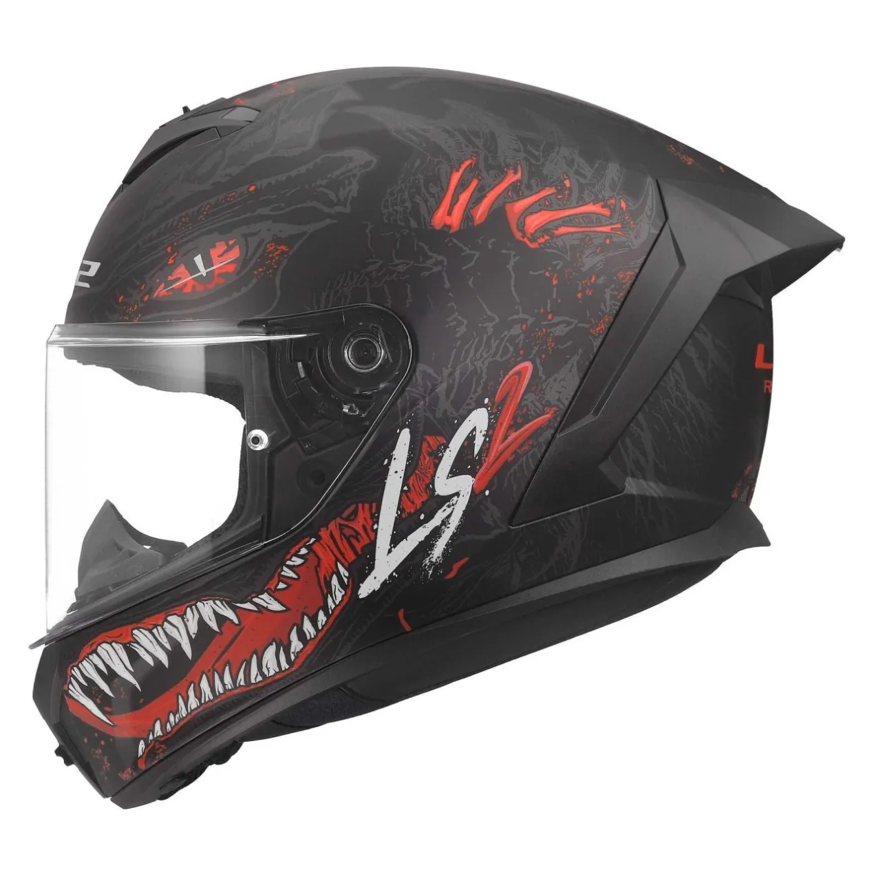Casco Integrale Ls2 Ff820 Rapid III Kaiju II Black Red White