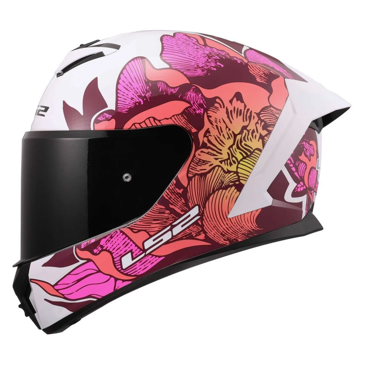 Casco Integrale Ls2 Ff820 Rapid III Poppies II White Pink