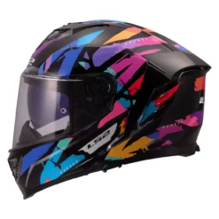 Casco Integrale Ls2 Ff818 Storm III Kaos Black Purple Blue