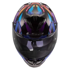 Casco Integrale Ls2 Ff818 Storm III Kaos Black Purple Blue