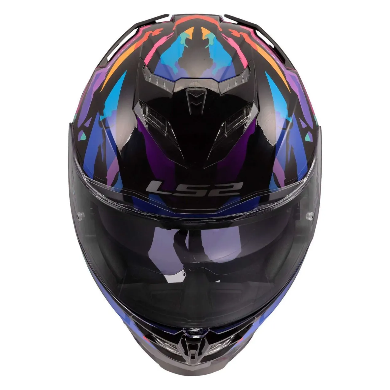 Casco Integrale Ls2 Ff818 Storm III Kaos Black Purple Blue