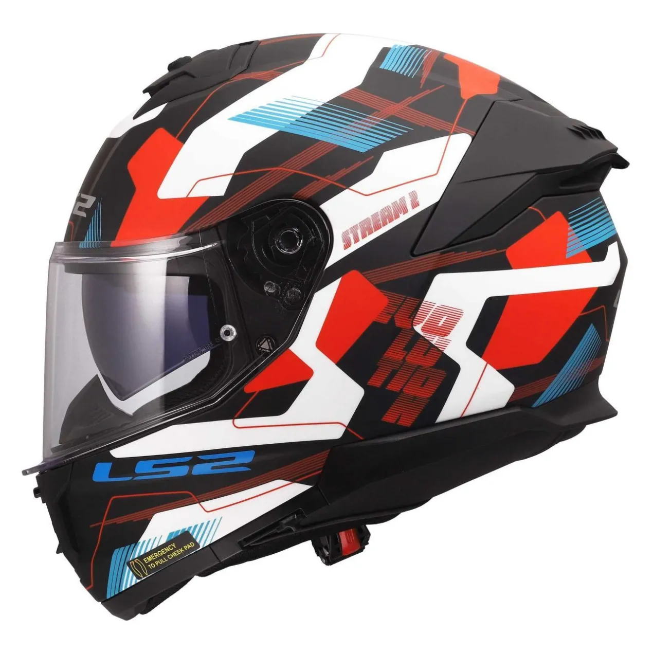 Casco Integrale Ls2 Ff808 Stream II Mika White Blue Red