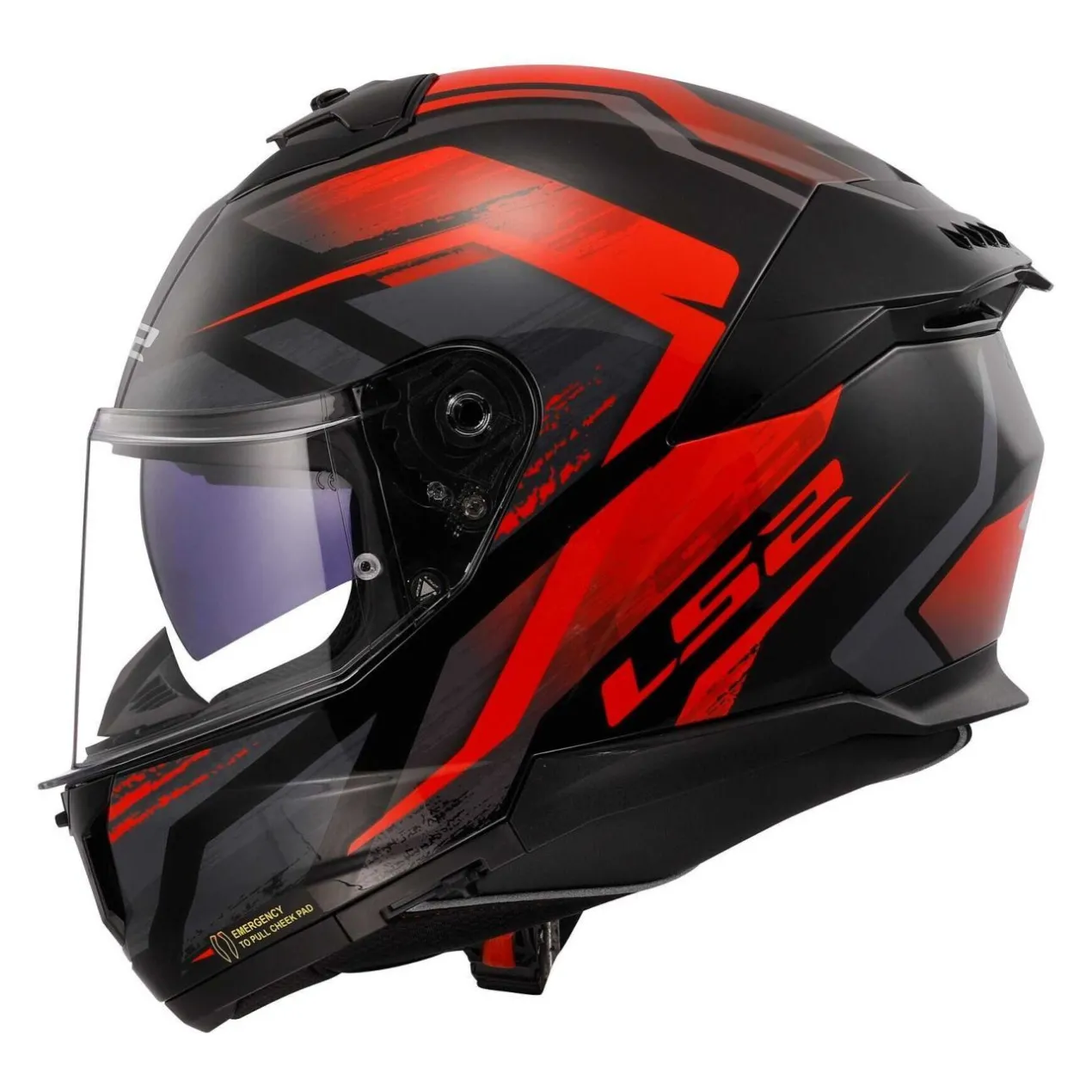 Casco Integrale Ls2 Ff808 Stream II Fury Black Red