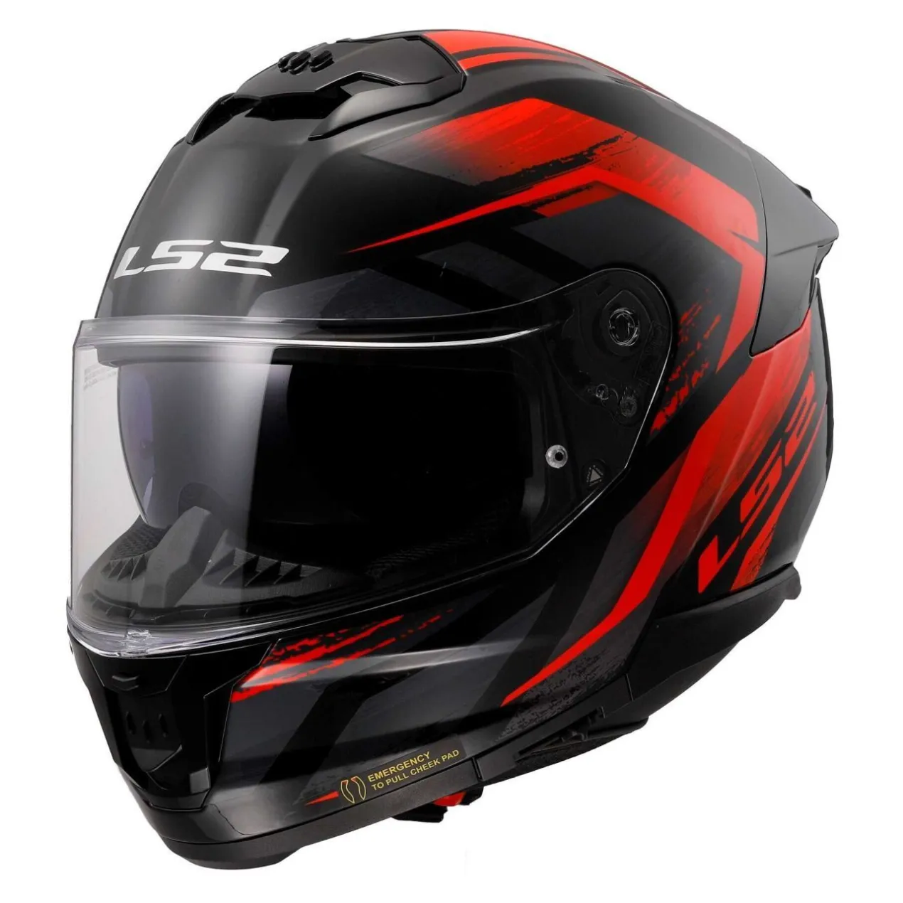 Casco Integrale Ls2 Ff808 Stream II Fury Black Red