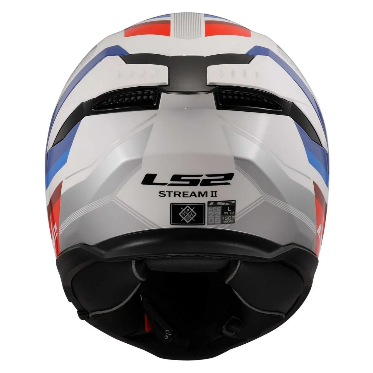 Casco Integrale Ls2 Ff808 Stream II Vintage White Blue Red