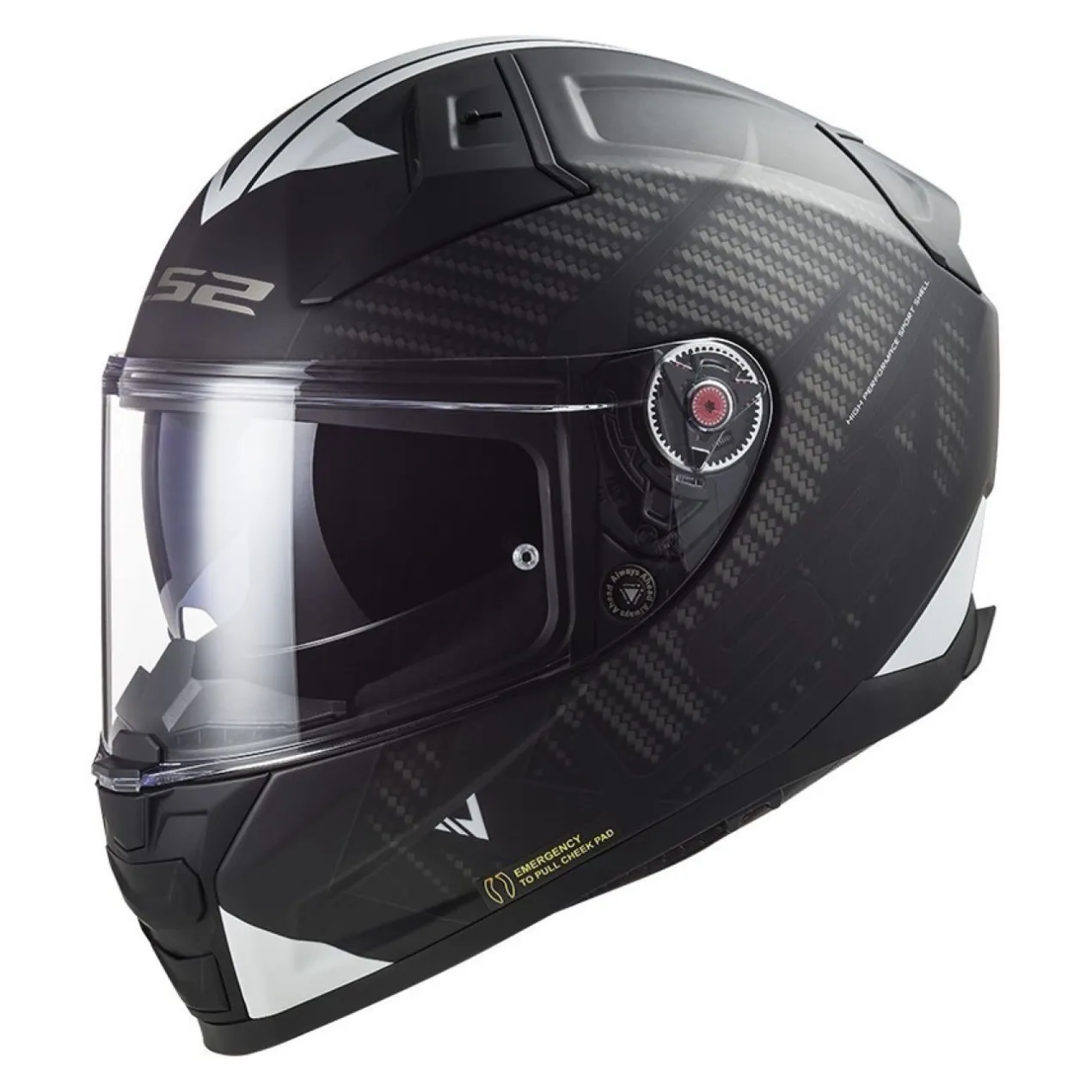 Casco Integrale Ls2 Ff811 Vector II Splitter Black White