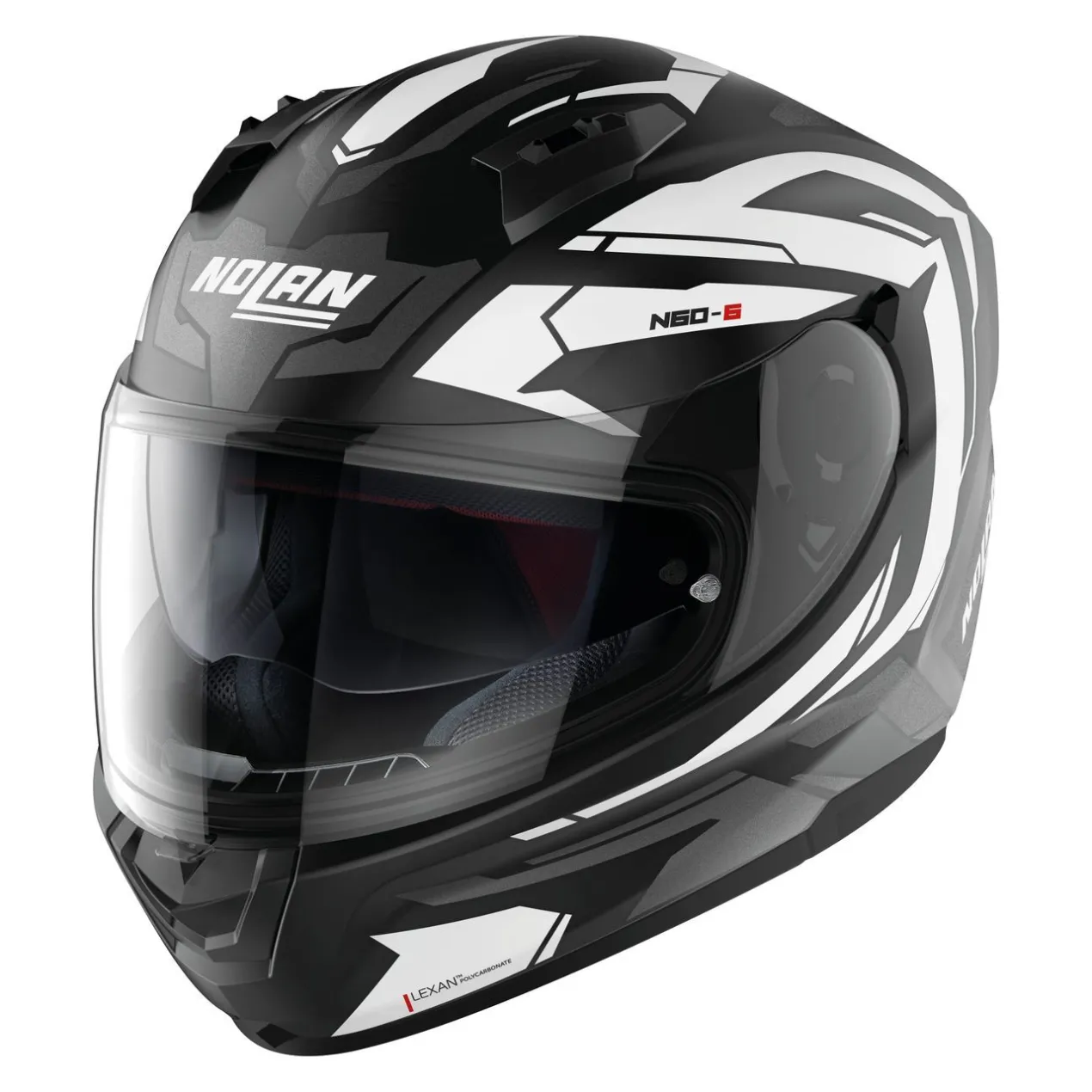 Casco Integrale Nolan N60-6 Anchor White Black Matt