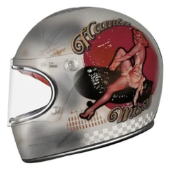Casco Integrale Premier Trophy Pin Up Old Style Silver