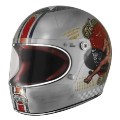 Casco Integrale Premier Trophy Pin Up Old Style Silver