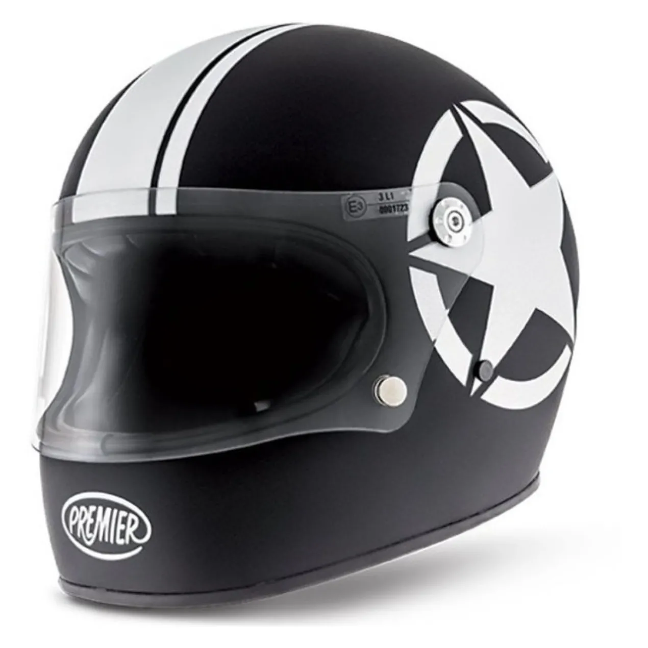 Casco Integrale Premier Trophy Star Nero Opaco