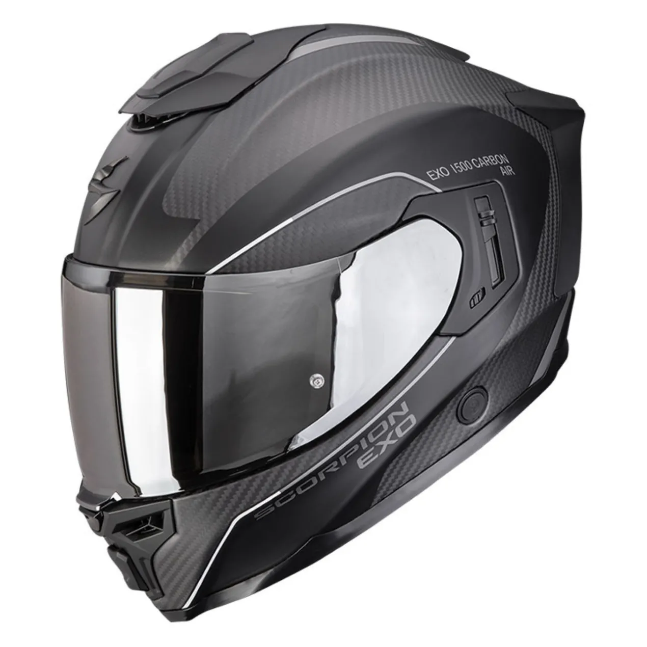 Casco Integrale Scorpion Exo-1500 Carbon Air Mundi Nero Opaco Argento