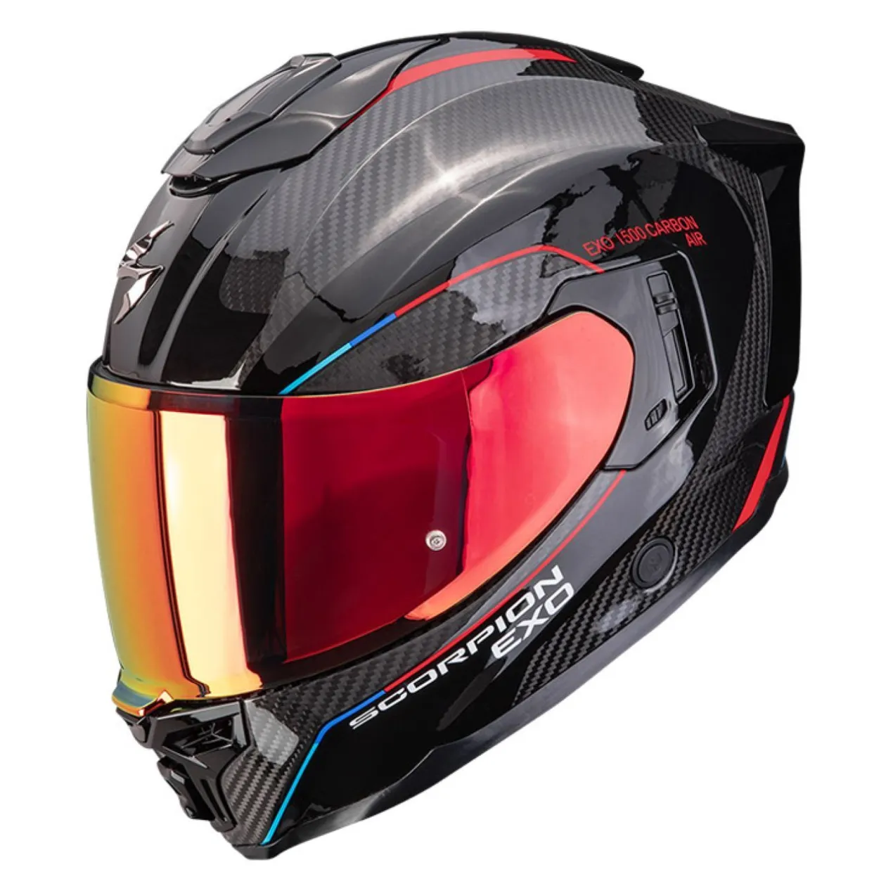Casco Integrale Scorpion Exo-1500 Carbon Air Mundi Nero Rosso