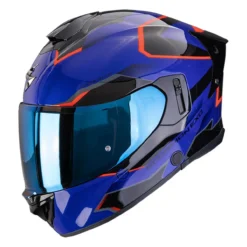 Casco Integrale Scorpion Exo-530 Air Clip Blu Nero Rosso