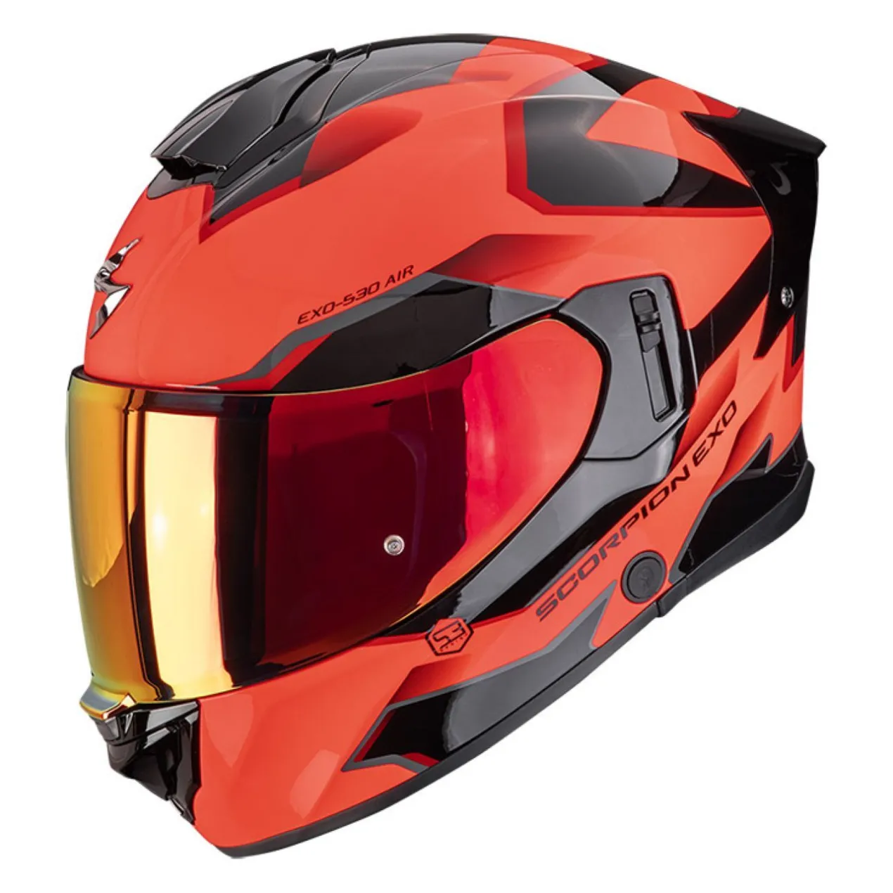 Casco Integrale Scorpion Exo-530 Air Clip Rosso Nero