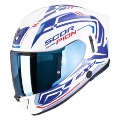 Casco Integrale Scorpion Exo-530 Air Slope Bianco Blu Rosso