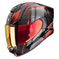 Casco Integrale Scorpion Exo-530 Air Theras Metallizzato Nero Rosso