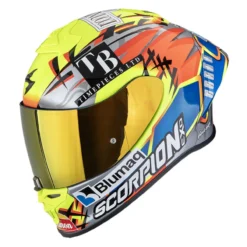 Casco Integrale Scorpion Exo-r1 Evo II Air Aron Misano Argento Giallo Neon