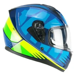 Casco Integrale Ska-p 3mhg Speeder Sport Blu Giallo Fluo