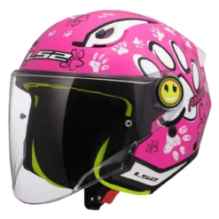 Casco Jet Bambino Ls2 Of622 Funny II Paws Pink