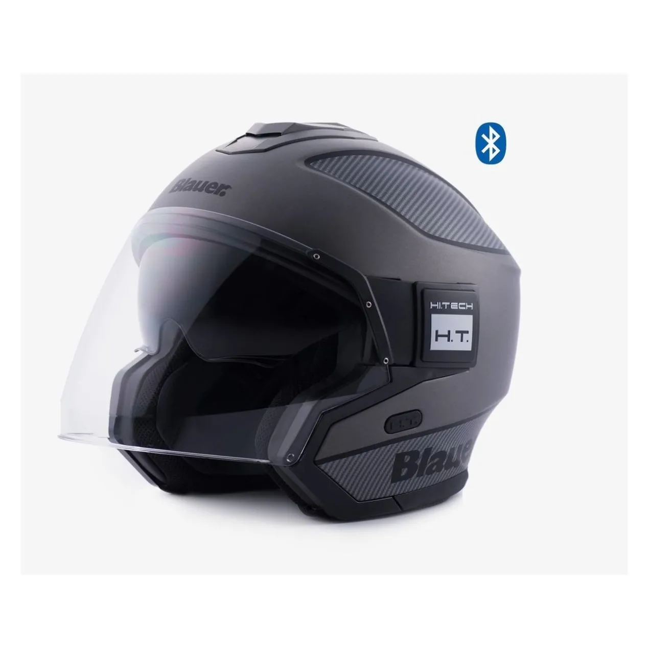 Casco Jet Blauer Solo Btr Titanium-carbon-blac