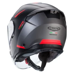 Casco Jet Caberg Flyon II Boss Matt Grey/ Red