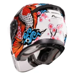 Casco Jet Caberg Flyon II Koi White/red/orange/blu