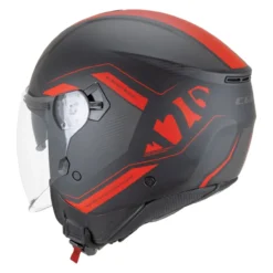 Casco Jet Cgm 126g Ipe City Nero Rosso Opaco