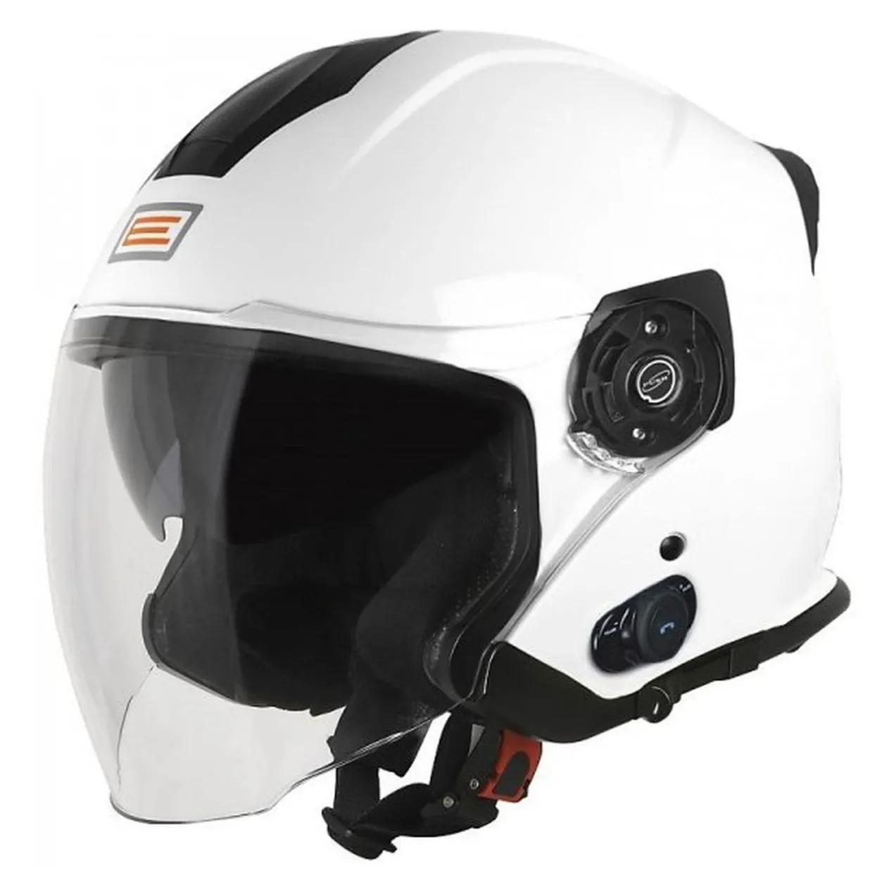 Casco Jet Con Bluetooth Origine Palio 2.0 E06 Solid White Gloss