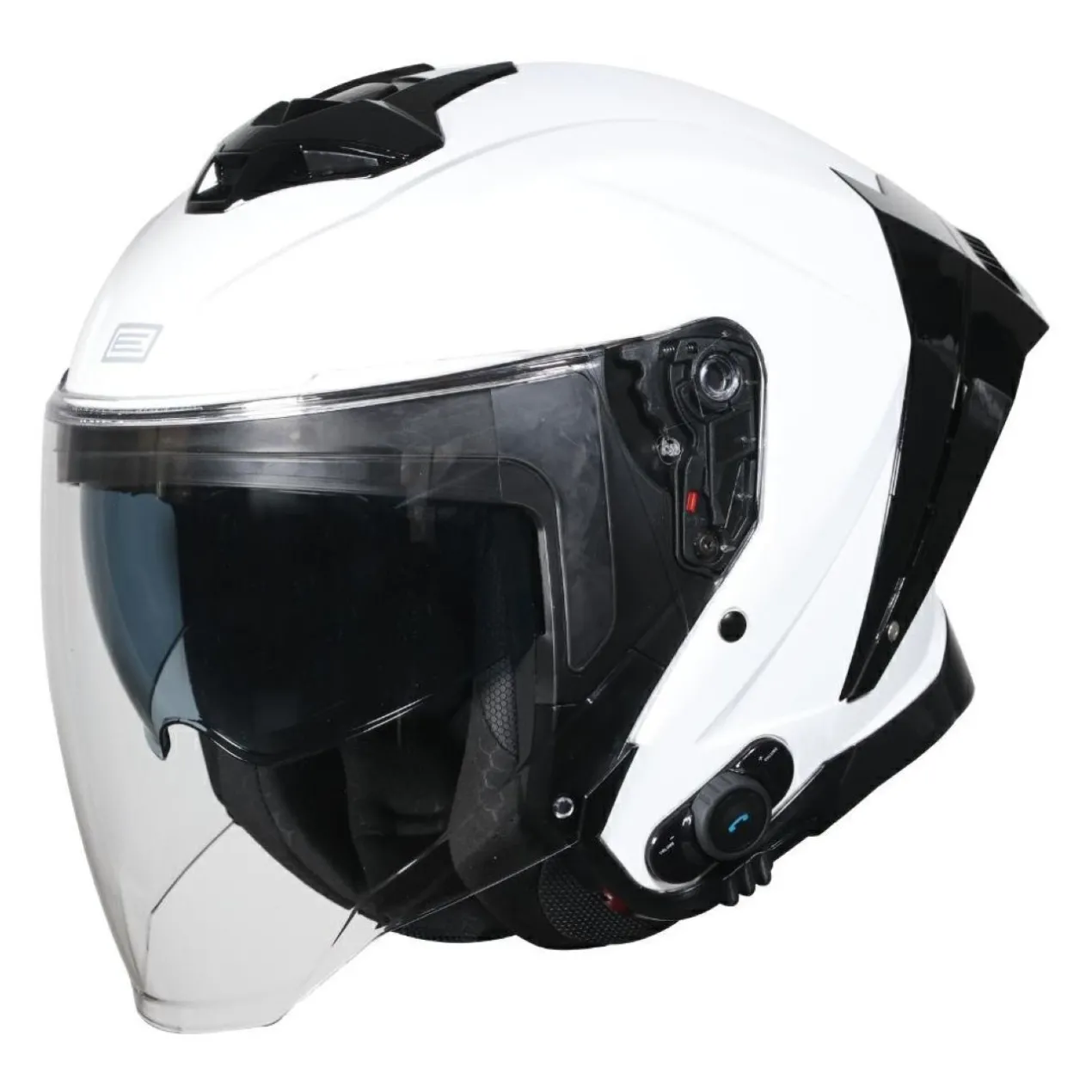 Casco Jet Con Bluetooth Origine Aprica Bt 22.06 Solid White
