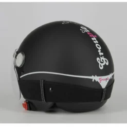 Casco Jet con Swarovski New Max Groupie Nero Opaco