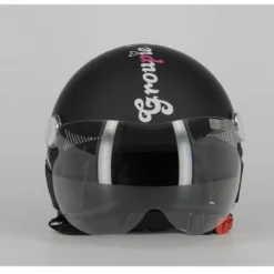 Casco Jet con Swarovski New Max Groupie Nero Opaco