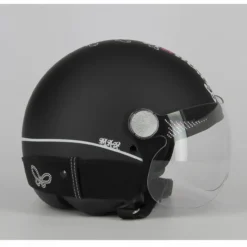 Casco Jet con Swarovski New Max Groupie Nero Opaco