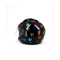 Casco Jet Dmd 007 Con Teschi Skull Black