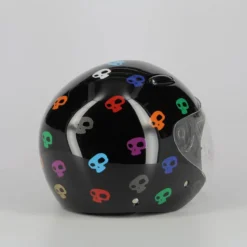 Casco Jet Dmd 007 Con Teschi Skull Black