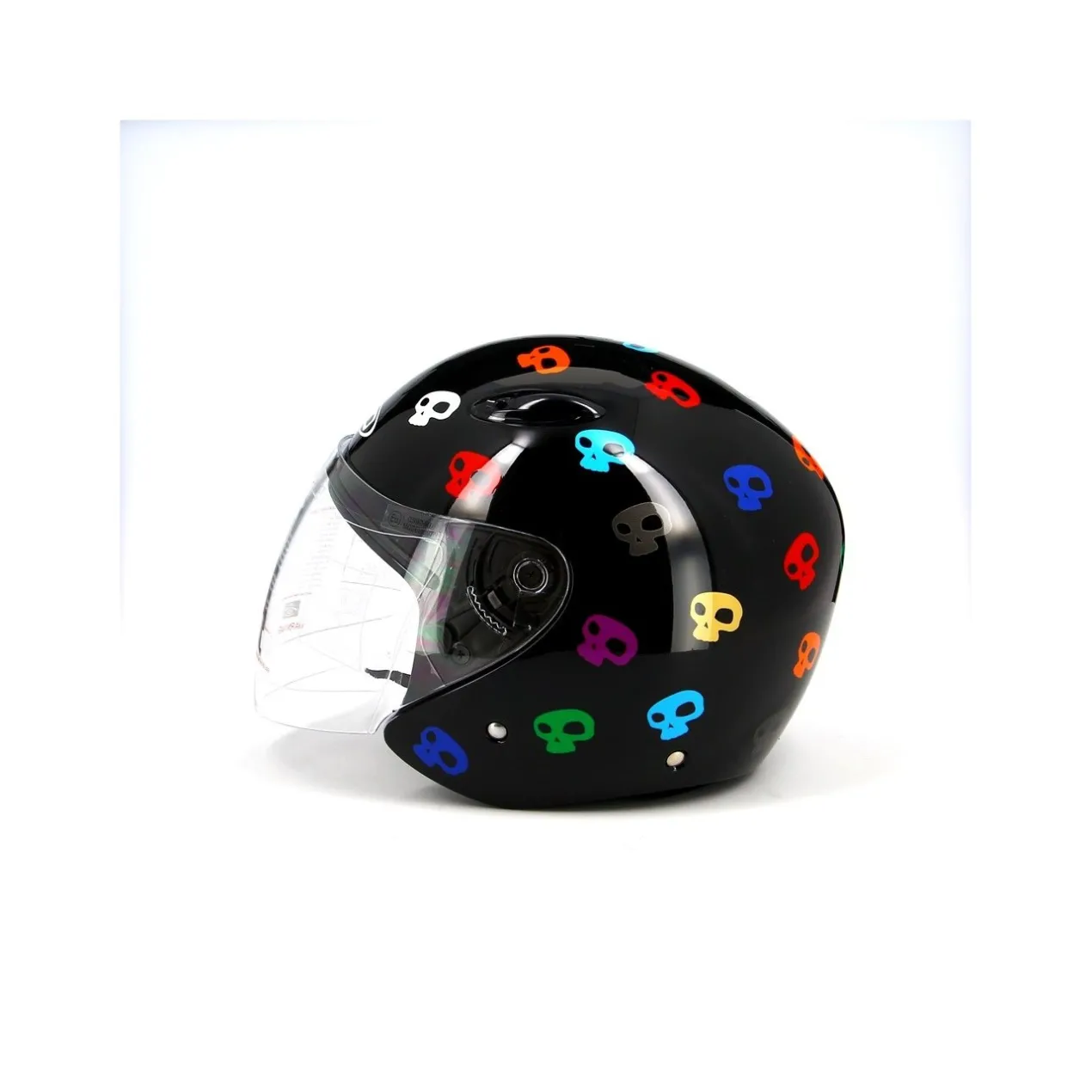 Casco Jet Dmd 007 Con Teschi Skull Black