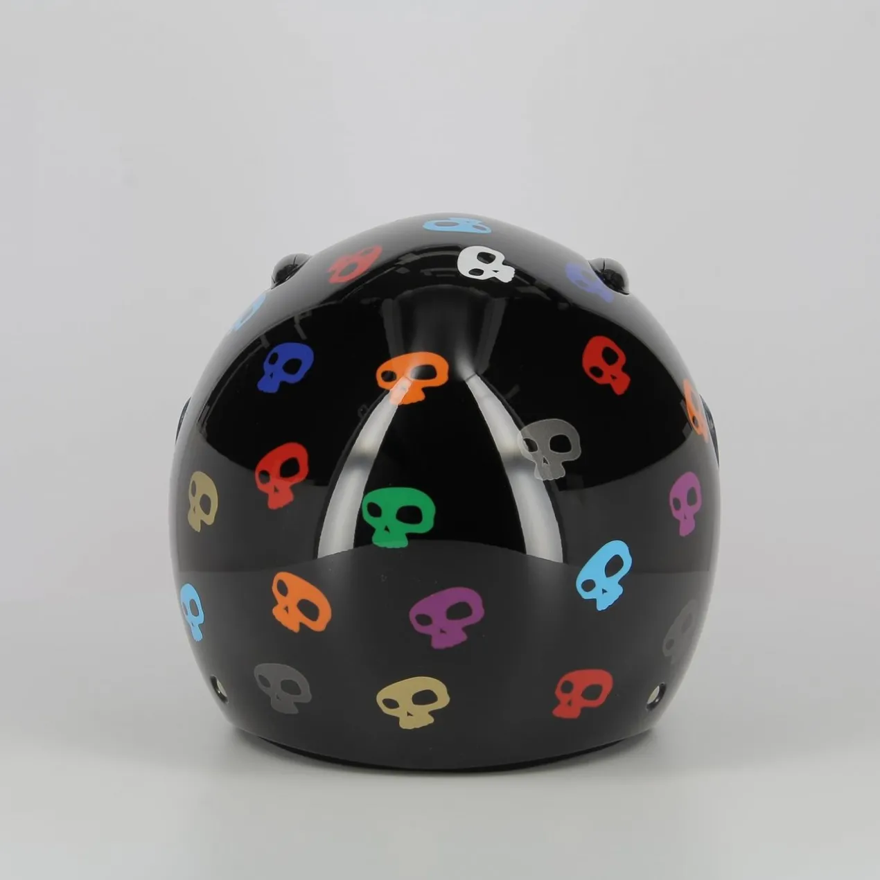 Casco Jet Dmd 007 Con Teschi Skull Black