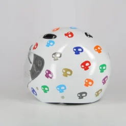 Casco Jet Dmd 007 Con Teschi Skull White