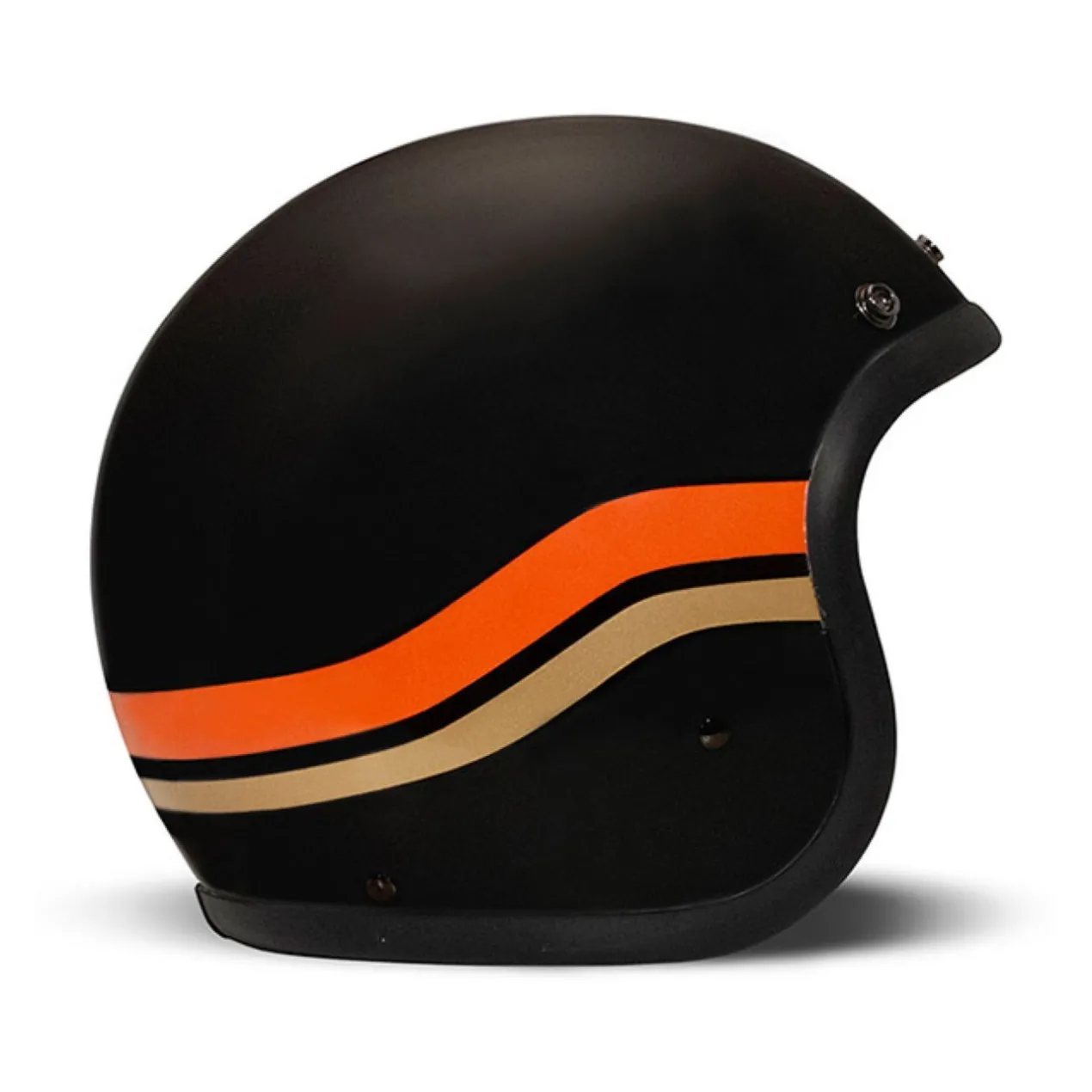 Casco Jet Dmd Retro Color Matt Black Sunset
