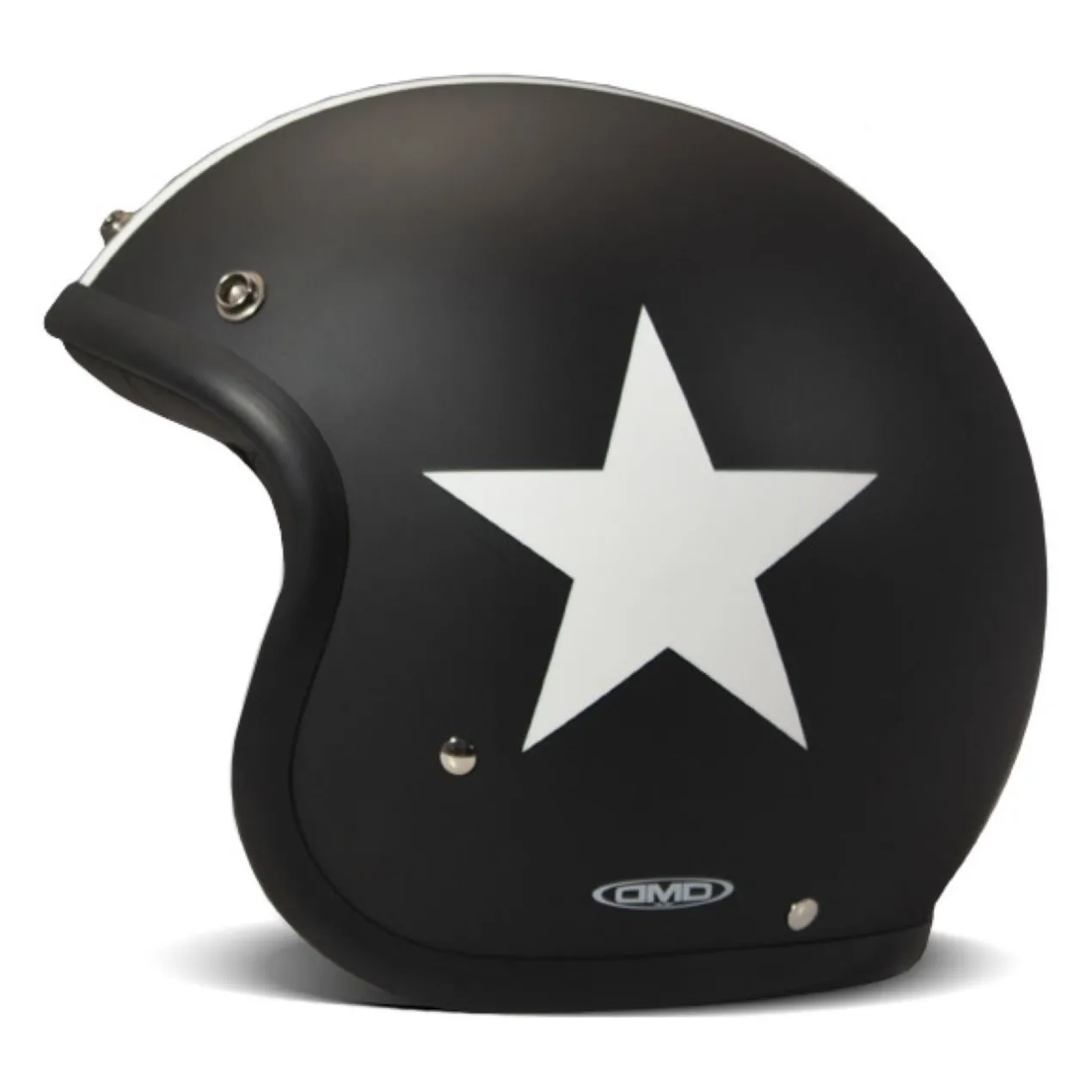 Casco Jet Dmd Retro Color Star Black