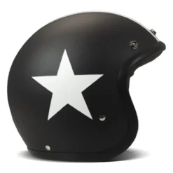 Casco Jet Dmd Retro Color Star Black