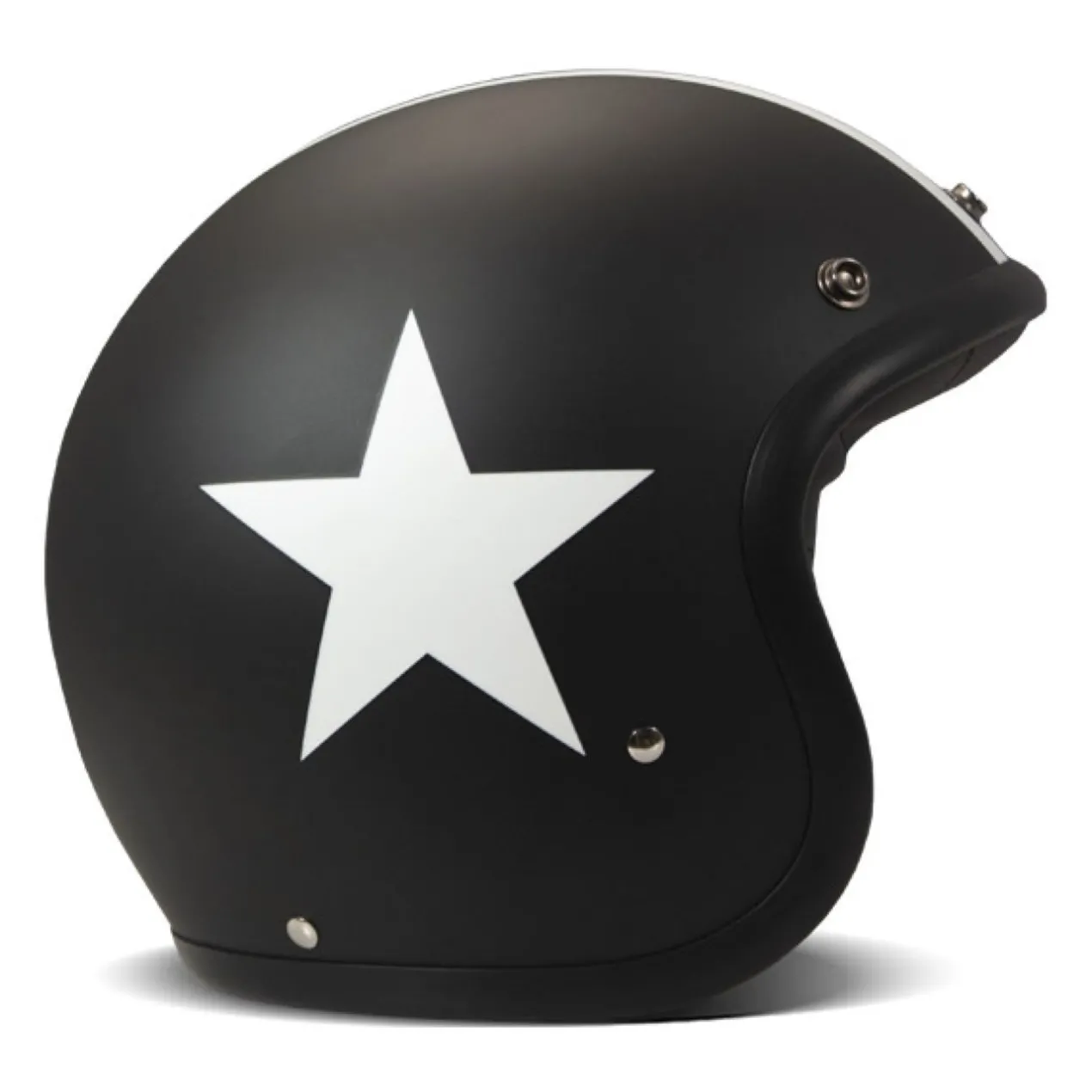 Casco Jet Dmd Retro Color Star Black